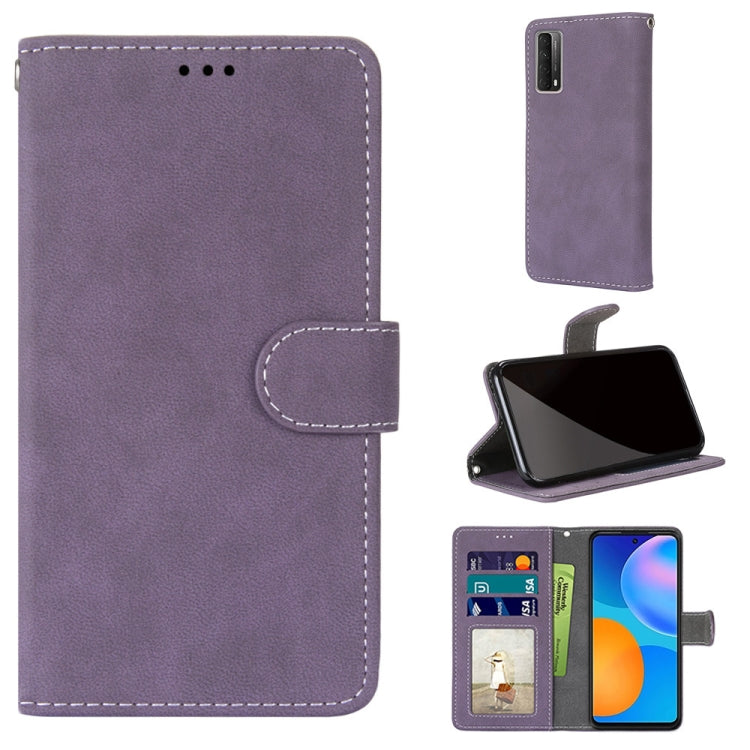 For Huawei P Smart 2021 / Y7a Retro Frosted Horizontal Flip PU Leather Case with Holder & Card Slots & Wallet & Photo Frame