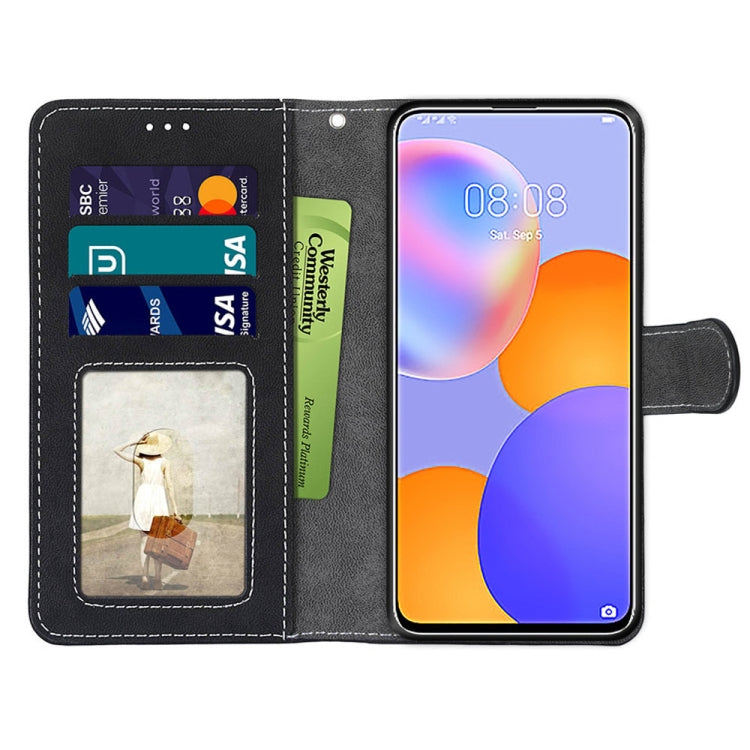 For Huawei Y9a Retro Frosted Horizontal Flip PU Leather Case with Holder & Card Slots & Wallet & Photo Frame