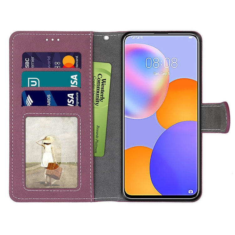 For Huawei Y9a Retro Frosted Horizontal Flip PU Leather Case with Holder & Card Slots & Wallet & Photo Frame