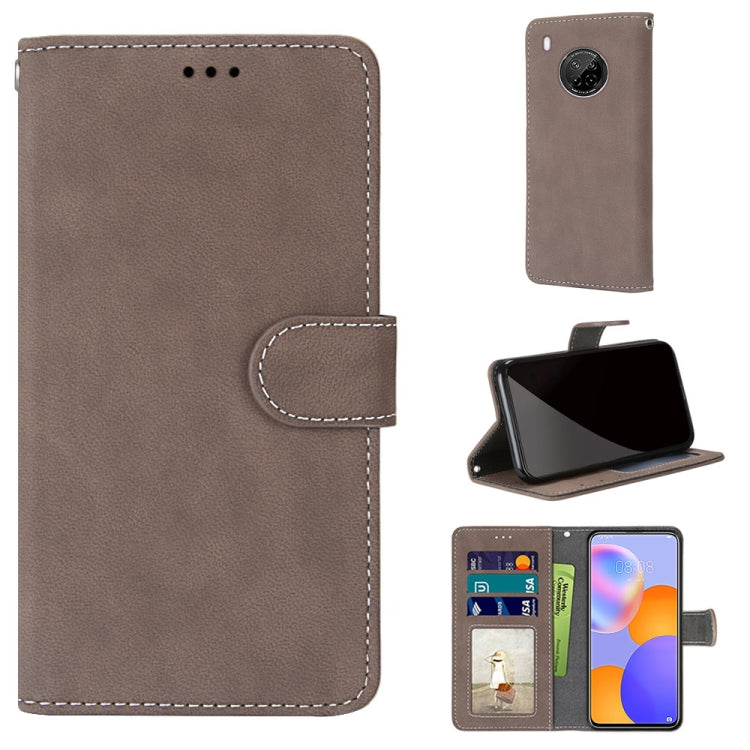 For Huawei Y9a Retro Frosted Horizontal Flip PU Leather Case with Holder & Card Slots & Wallet & Photo Frame