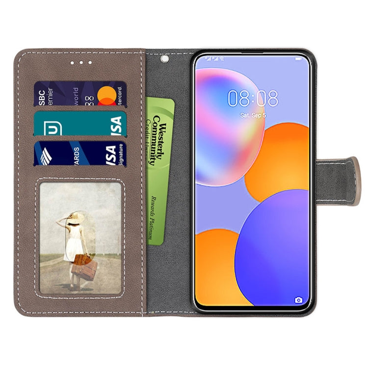 For Huawei Y9a Retro Frosted Horizontal Flip PU Leather Case with Holder & Card Slots & Wallet & Photo Frame