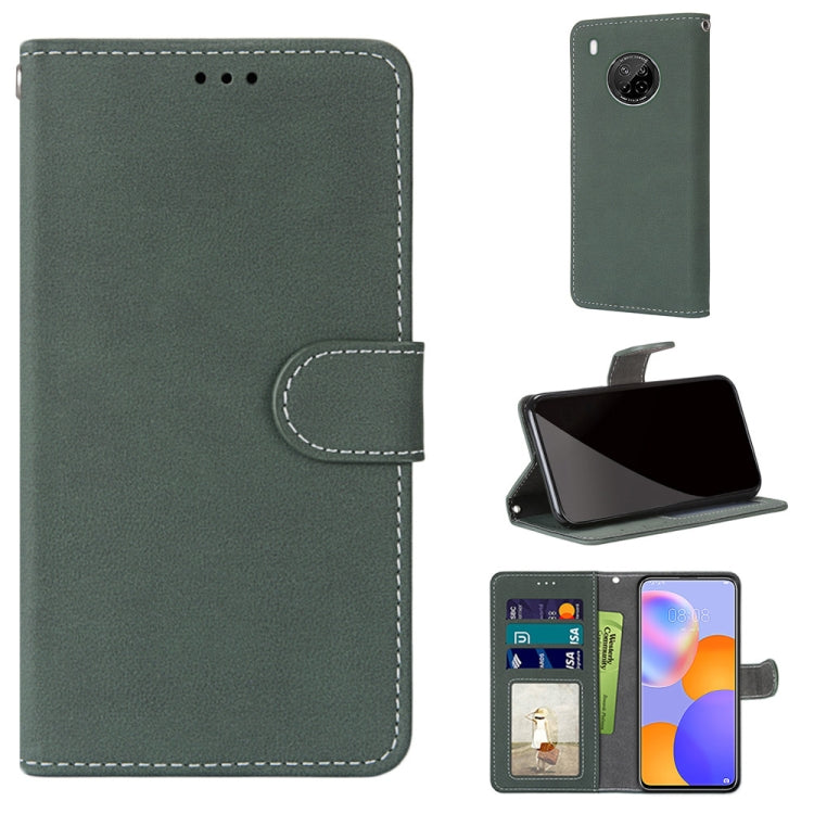 For Huawei Y9a Retro Frosted Horizontal Flip PU Leather Case with Holder & Card Slots & Wallet & Photo Frame