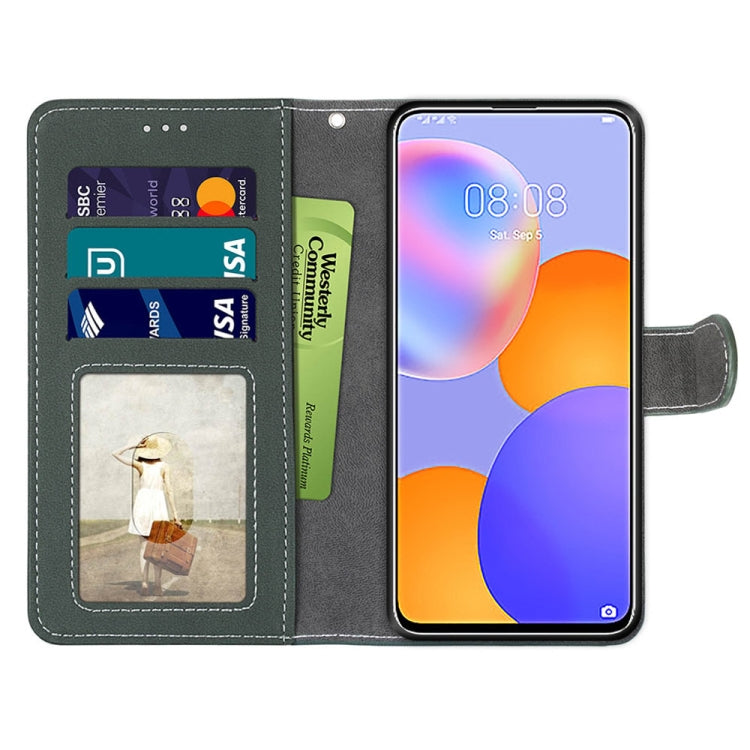 For Huawei Y9a Retro Frosted Horizontal Flip PU Leather Case with Holder & Card Slots & Wallet & Photo Frame