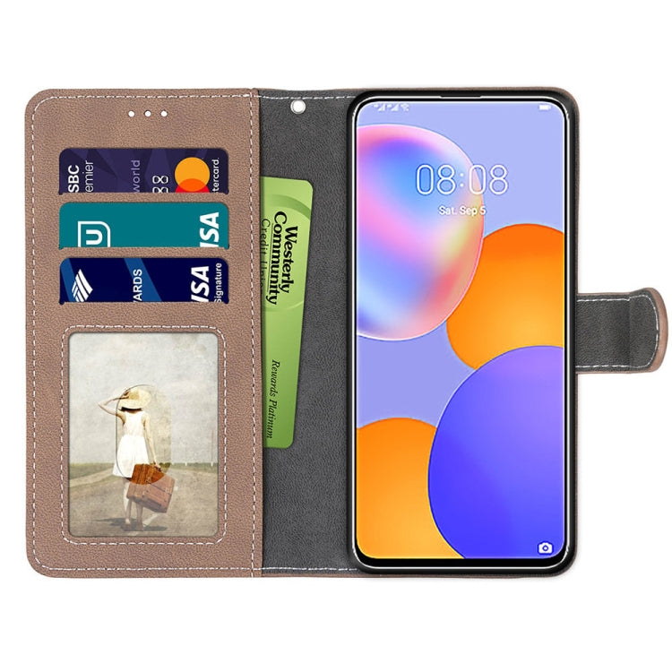 For Huawei Y9a Retro Frosted Horizontal Flip PU Leather Case with Holder & Card Slots & Wallet & Photo Frame
