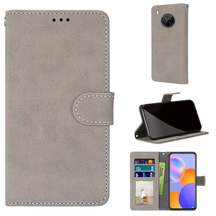 For Huawei Y9a Retro Frosted Horizontal Flip PU Leather Case with Holder & Card Slots & Wallet & Photo Frame