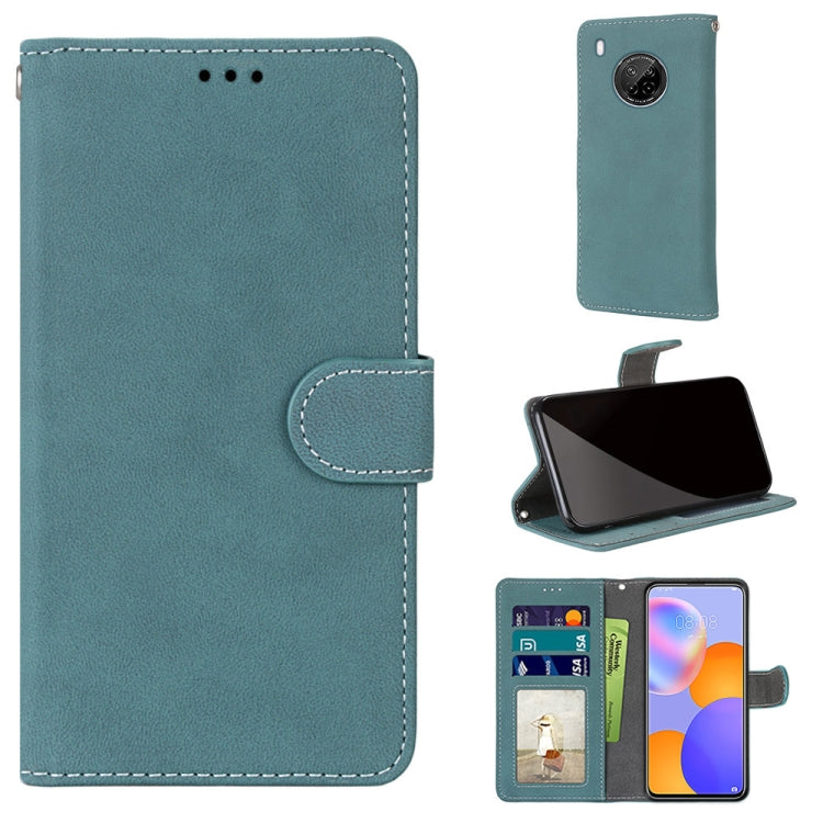For Huawei Y9a Retro Frosted Horizontal Flip PU Leather Case with Holder & Card Slots & Wallet & Photo Frame