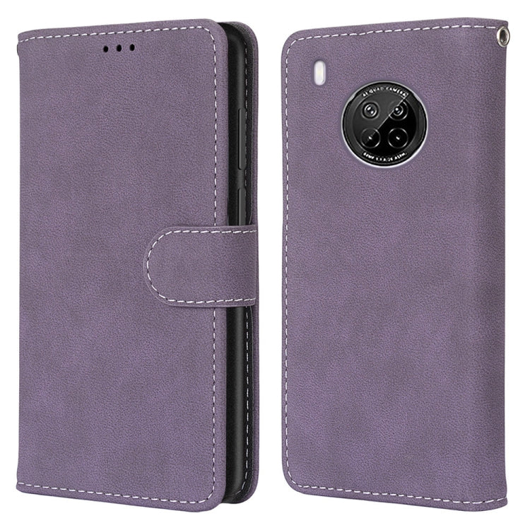 For Huawei Y9a Retro Frosted Horizontal Flip PU Leather Case with Holder & Card Slots & Wallet & Photo Frame