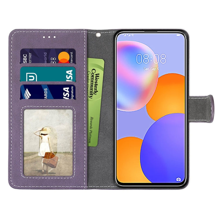 For Huawei Y9a Retro Frosted Horizontal Flip PU Leather Case with Holder & Card Slots & Wallet & Photo Frame
