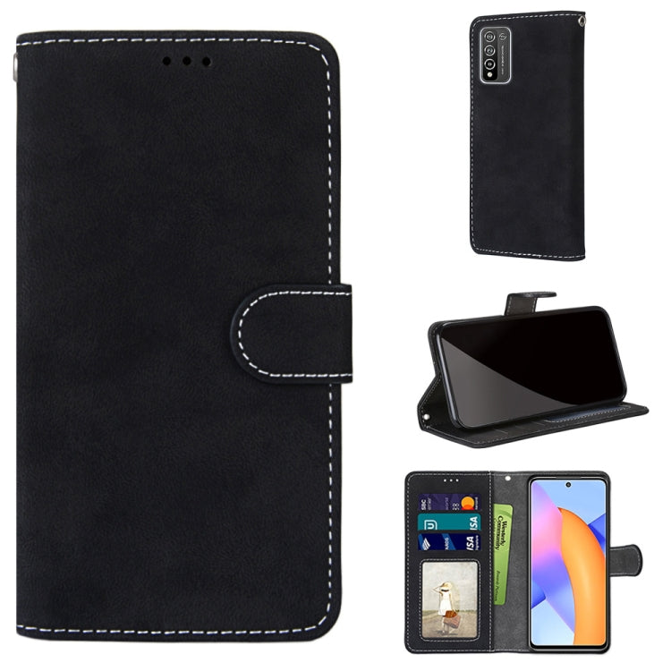 For Honor 10X Lite Retro Frosted Horizontal Flip PU Leather Case with Holder & Card Slots & Wallet & Photo Frame