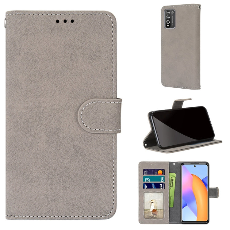 For Honor 10X Lite Retro Frosted Horizontal Flip PU Leather Case with Holder & Card Slots & Wallet & Photo Frame