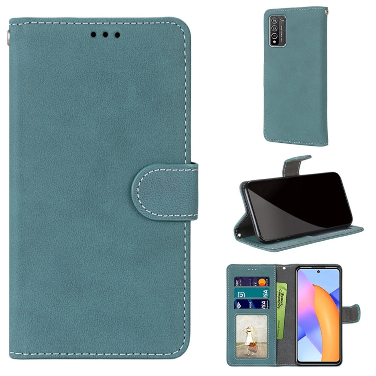 For Honor 10X Lite Retro Frosted Horizontal Flip PU Leather Case with Holder & Card Slots & Wallet & Photo Frame