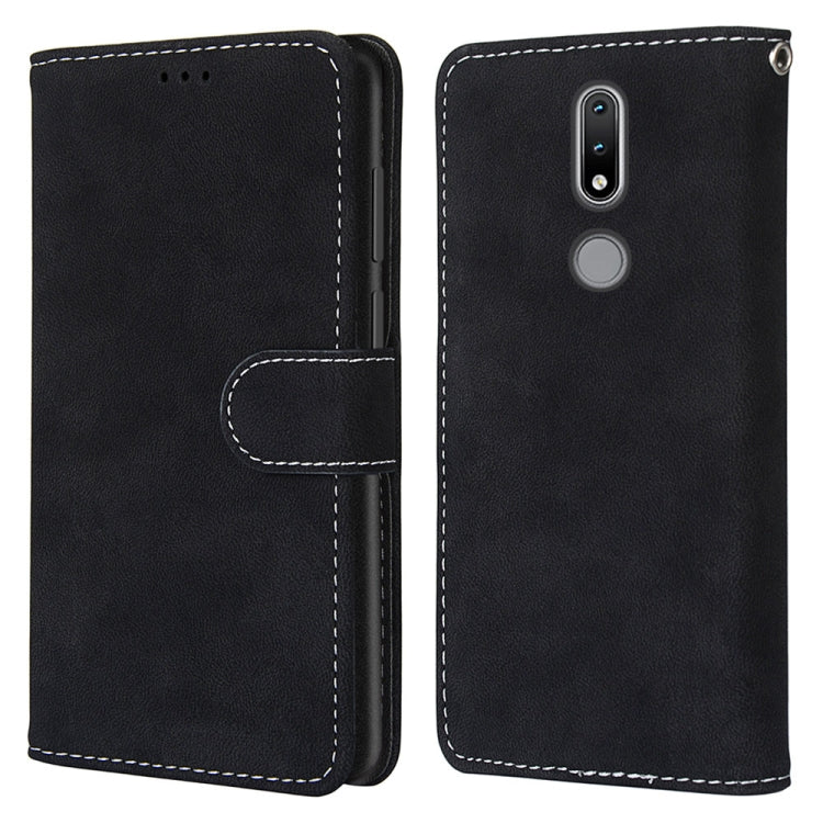 For Nokia 2.4 Retro Frosted Horizontal Flip PU Leather Case with Holder & Card Slots & Wallet & Photo Frame