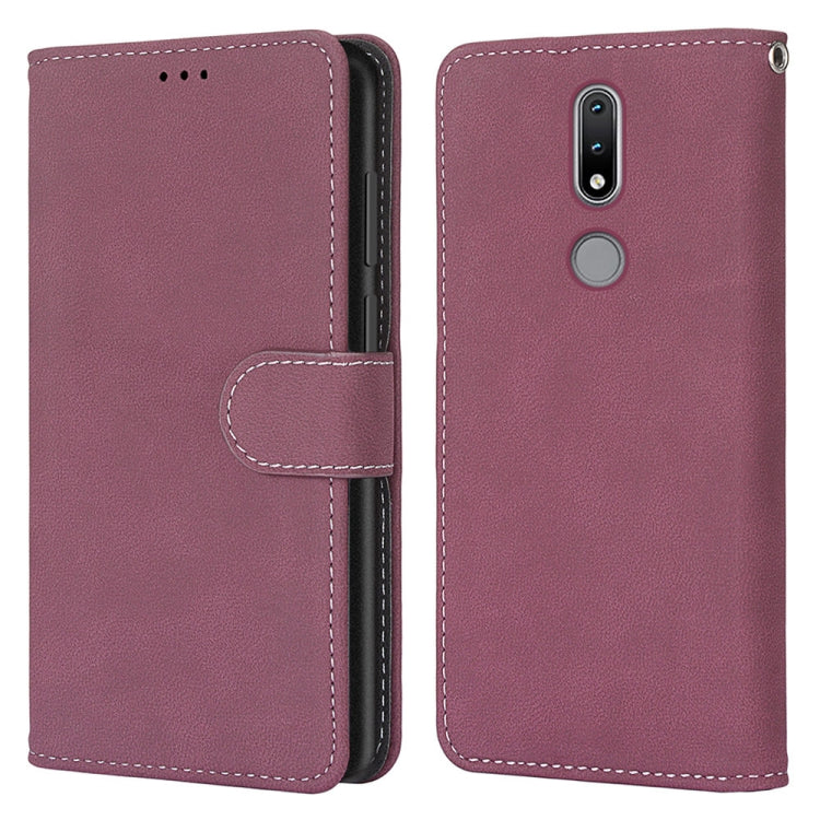 For Nokia 2.4 Retro Frosted Horizontal Flip PU Leather Case with Holder & Card Slots & Wallet & Photo Frame