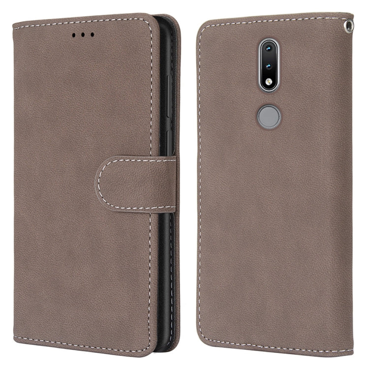 For Nokia 2.4 Retro Frosted Horizontal Flip PU Leather Case with Holder & Card Slots & Wallet & Photo Frame