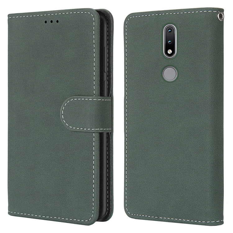For Nokia 2.4 Retro Frosted Horizontal Flip PU Leather Case with Holder & Card Slots & Wallet & Photo Frame