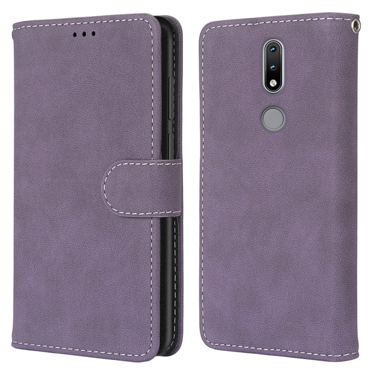 For Nokia 2.4 Retro Frosted Horizontal Flip PU Leather Case with Holder & Card Slots & Wallet & Photo Frame