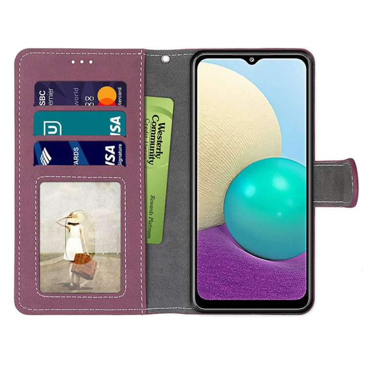 For Samsung Galaxy A02 / M02 Retro Frosted Horizontal Flip PU Leather Case with Holder & Card Slots & Wallet & Photo Frame