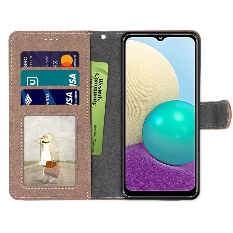 For Samsung Galaxy A02 / M02 Retro Frosted Horizontal Flip PU Leather Case with Holder & Card Slots & Wallet & Photo Frame