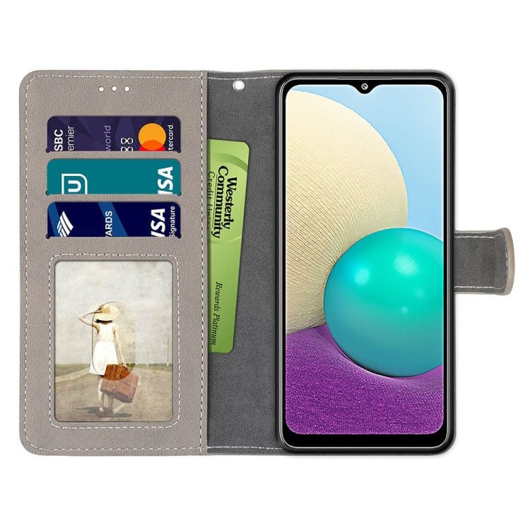 For Samsung Galaxy A02 / M02 Retro Frosted Horizontal Flip PU Leather Case with Holder & Card Slots & Wallet & Photo Frame