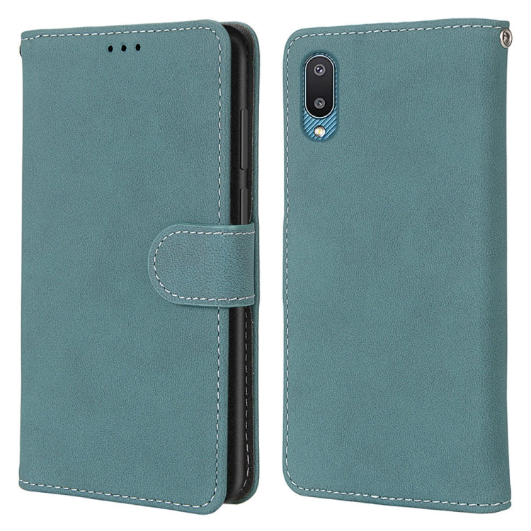 For Samsung Galaxy A02 / M02 Retro Frosted Horizontal Flip PU Leather Case with Holder & Card Slots & Wallet & Photo Frame