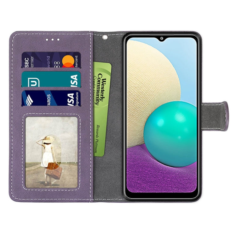 For Samsung Galaxy A02 / M02 Retro Frosted Horizontal Flip PU Leather Case with Holder & Card Slots & Wallet & Photo Frame