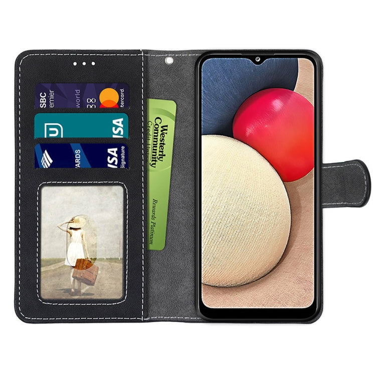 For Samsung Galaxy A02s / M02s Retro Frosted Horizontal Flip PU Leather Case with Holder & Card Slots & Wallet & Photo Frame