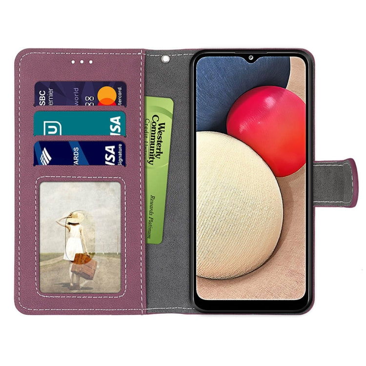 For Samsung Galaxy A02s / M02s Retro Frosted Horizontal Flip PU Leather Case with Holder & Card Slots & Wallet & Photo Frame