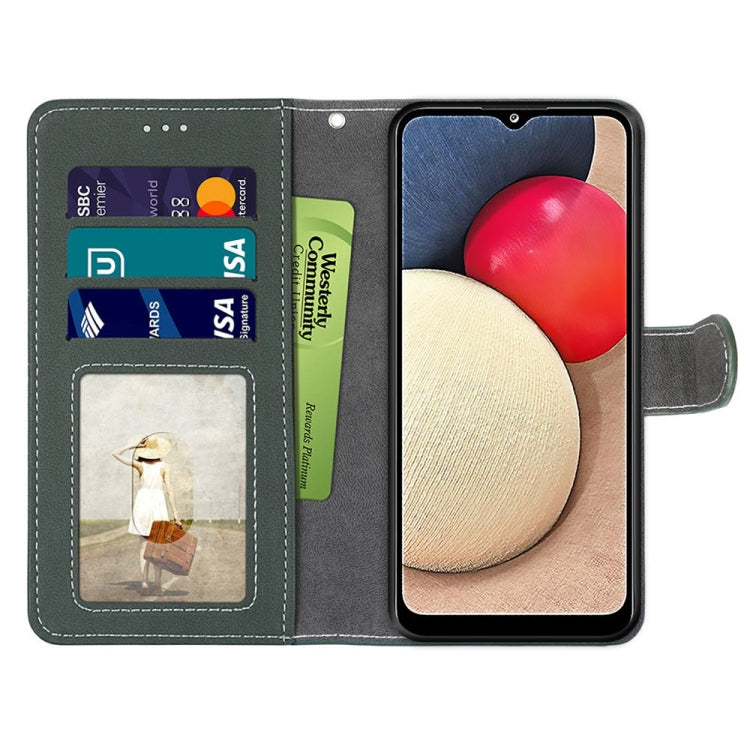 For Samsung Galaxy A02s / M02s Retro Frosted Horizontal Flip PU Leather Case with Holder & Card Slots & Wallet & Photo Frame