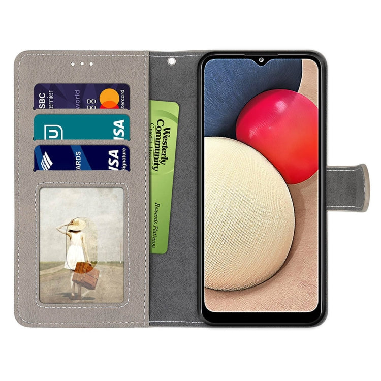 For Samsung Galaxy A02s / M02s Retro Frosted Horizontal Flip PU Leather Case with Holder & Card Slots & Wallet & Photo Frame