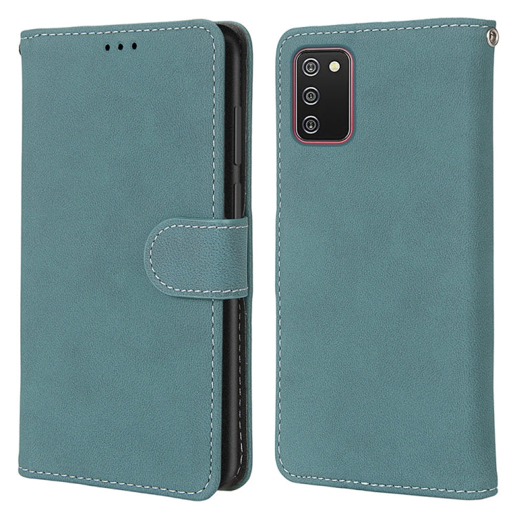 For Samsung Galaxy A02s / M02s Retro Frosted Horizontal Flip PU Leather Case with Holder & Card Slots & Wallet & Photo Frame