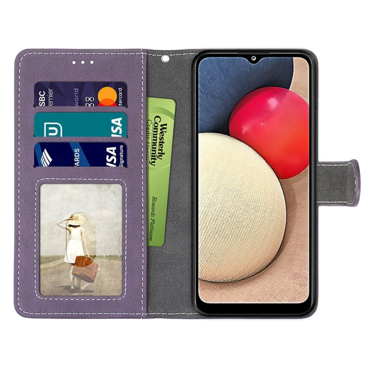 For Samsung Galaxy A02s / M02s Retro Frosted Horizontal Flip PU Leather Case with Holder & Card Slots & Wallet & Photo Frame
