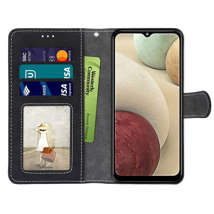 For Samsung Galaxy A12 / M12 Retro Frosted Horizontal Flip PU Leather Case with Holder & Card Slots & Wallet & Photo Frame
