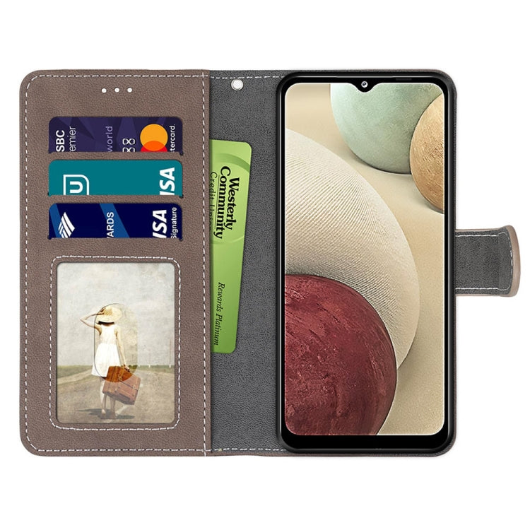 For Samsung Galaxy A12 / M12 Retro Frosted Horizontal Flip PU Leather Case with Holder & Card Slots & Wallet & Photo Frame