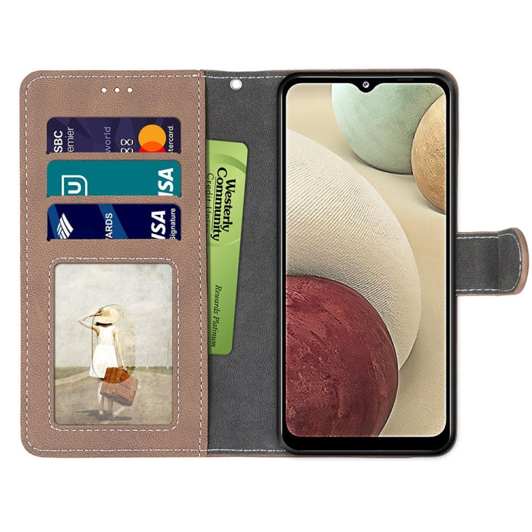For Samsung Galaxy A12 / M12 Retro Frosted Horizontal Flip PU Leather Case with Holder & Card Slots & Wallet & Photo Frame