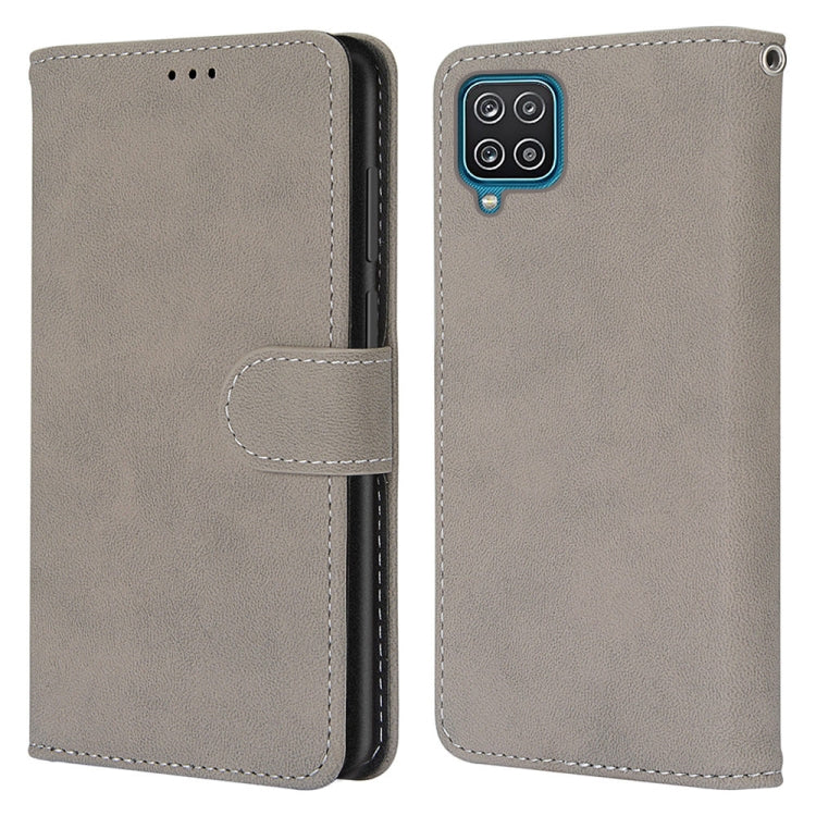 For Samsung Galaxy A12 / M12 Retro Frosted Horizontal Flip PU Leather Case with Holder & Card Slots & Wallet & Photo Frame
