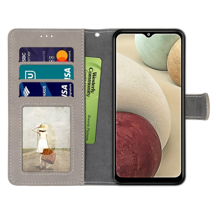 For Samsung Galaxy A12 / M12 Retro Frosted Horizontal Flip PU Leather Case with Holder & Card Slots & Wallet & Photo Frame