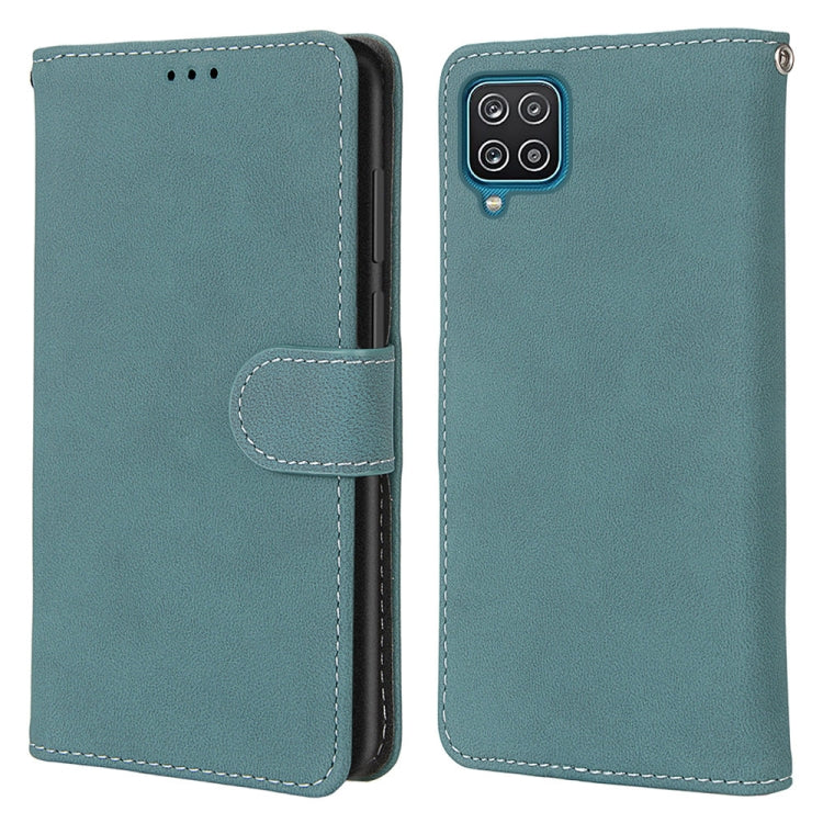 For Samsung Galaxy A12 / M12 Retro Frosted Horizontal Flip PU Leather Case with Holder & Card Slots & Wallet & Photo Frame
