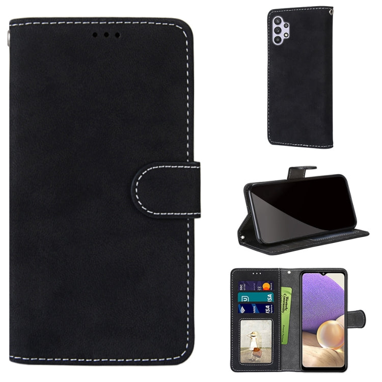 For Samsung Galaxy A32 5G Retro Frosted Horizontal Flip PU Leather Case with Holder & Card Slots & Wallet & Photo Frame