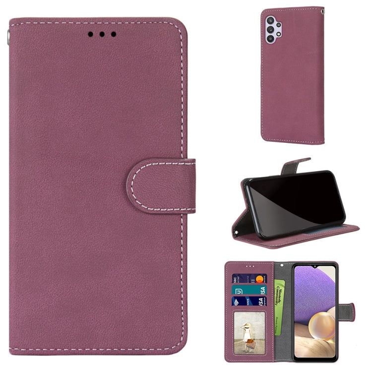 For Samsung Galaxy A32 5G Retro Frosted Horizontal Flip PU Leather Case with Holder & Card Slots & Wallet & Photo Frame