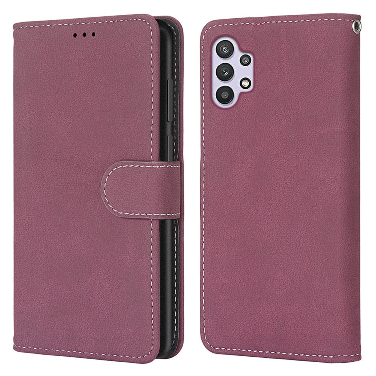 For Samsung Galaxy A32 5G Retro Frosted Horizontal Flip PU Leather Case with Holder & Card Slots & Wallet & Photo Frame
