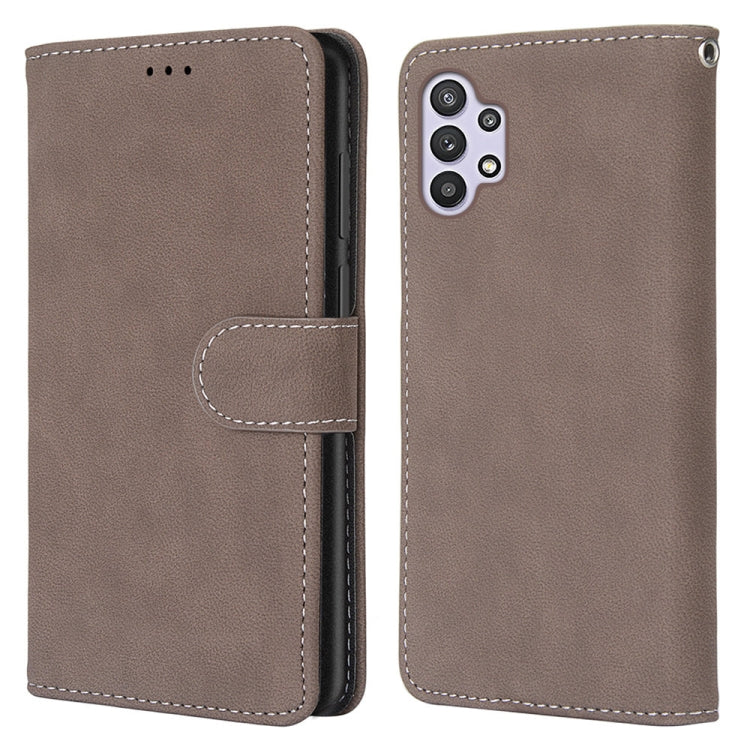 For Samsung Galaxy A32 5G Retro Frosted Horizontal Flip PU Leather Case with Holder & Card Slots & Wallet & Photo Frame