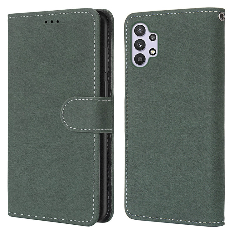 For Samsung Galaxy A32 5G Retro Frosted Horizontal Flip PU Leather Case with Holder & Card Slots & Wallet & Photo Frame