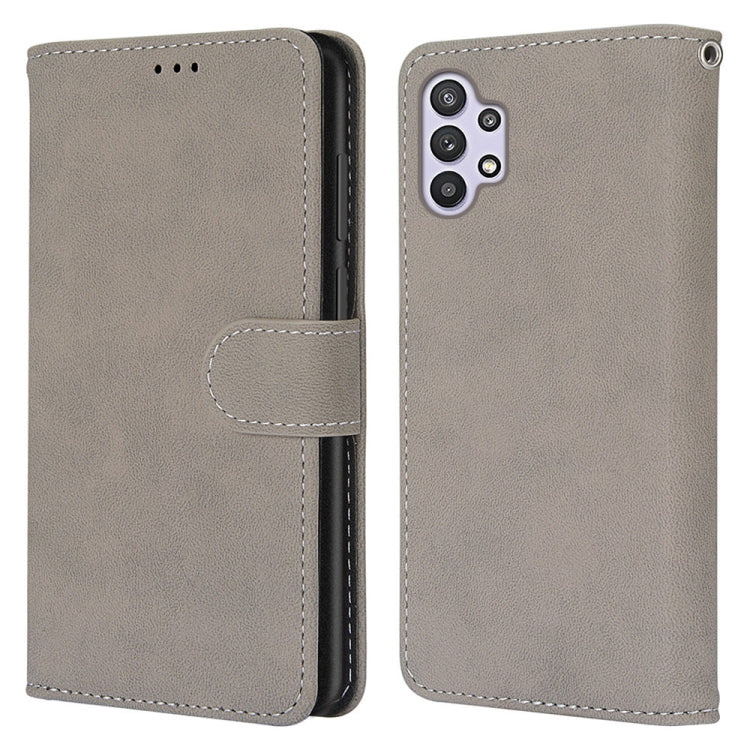 For Samsung Galaxy A32 5G Retro Frosted Horizontal Flip PU Leather Case with Holder & Card Slots & Wallet & Photo Frame