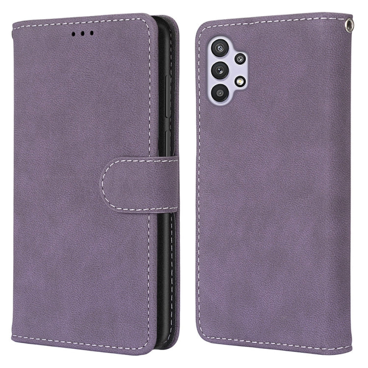 For Samsung Galaxy A32 5G Retro Frosted Horizontal Flip PU Leather Case with Holder & Card Slots & Wallet & Photo Frame