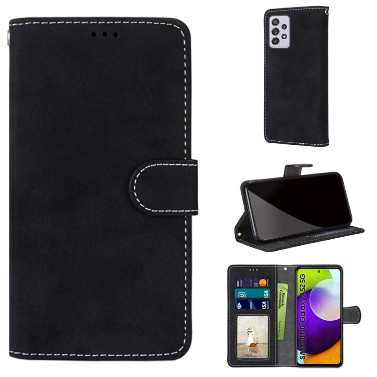 For Samsung Galaxy A52 5G / 4G Retro Frosted Horizontal Flip PU Leather Case with Holder & Card Slots & Wallet & Photo Frame