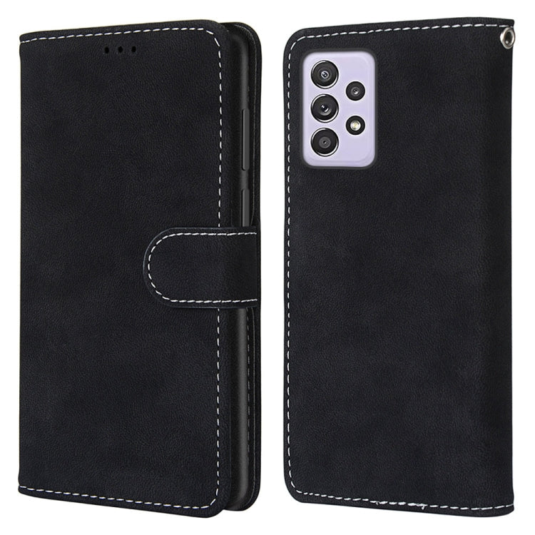 For Samsung Galaxy A52 5G / 4G Retro Frosted Horizontal Flip PU Leather Case with Holder & Card Slots & Wallet & Photo Frame