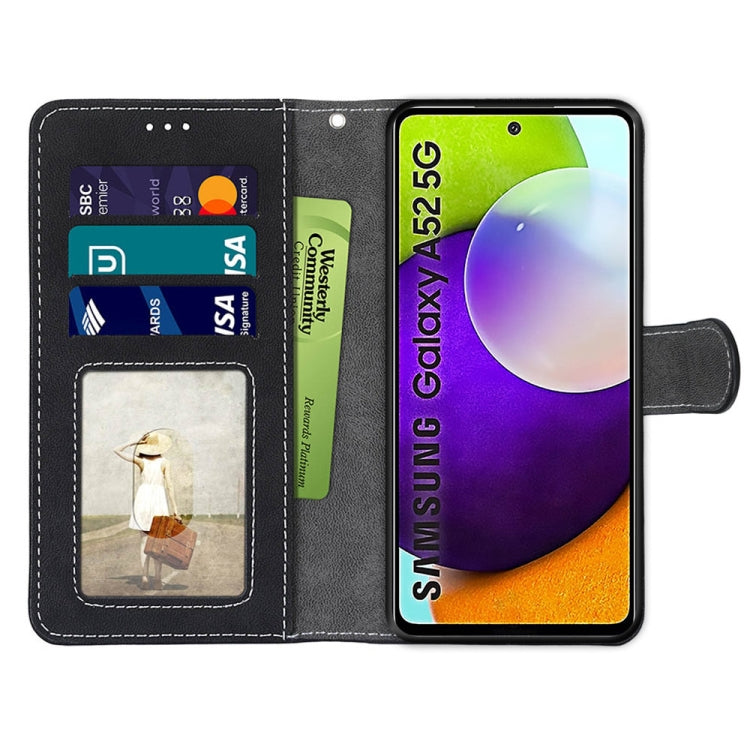 For Samsung Galaxy A52 5G / 4G Retro Frosted Horizontal Flip PU Leather Case with Holder & Card Slots & Wallet & Photo Frame