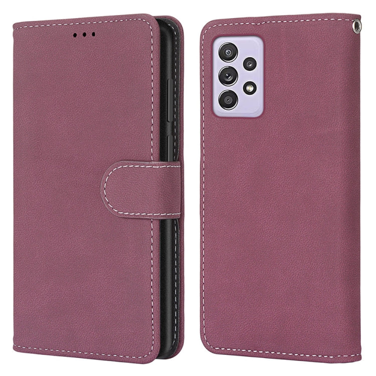 For Samsung Galaxy A52 5G / 4G Retro Frosted Horizontal Flip PU Leather Case with Holder & Card Slots & Wallet & Photo Frame