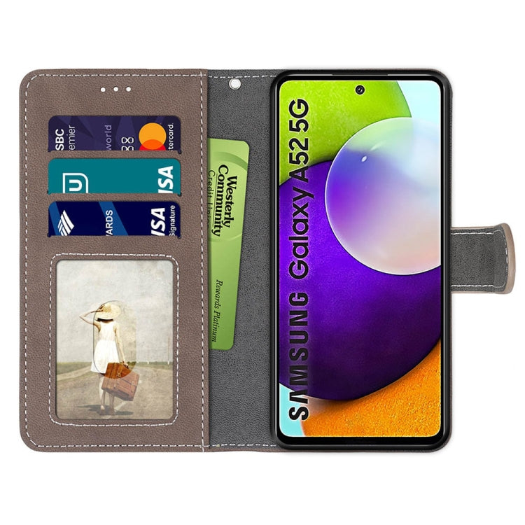 For Samsung Galaxy A52 5G / 4G Retro Frosted Horizontal Flip PU Leather Case with Holder & Card Slots & Wallet & Photo Frame