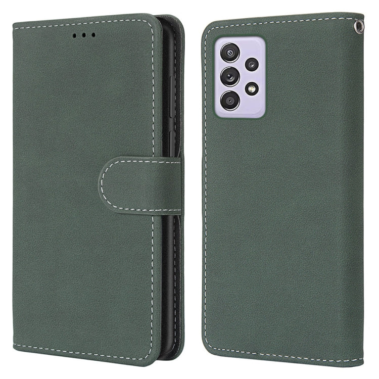 For Samsung Galaxy A52 5G / 4G Retro Frosted Horizontal Flip PU Leather Case with Holder & Card Slots & Wallet & Photo Frame